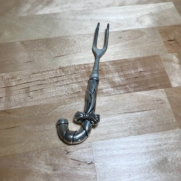 Vintage Wallace Silversmiths Silver Plated Holiday Christmas Candy Cane Fork - Picture 1 of 6